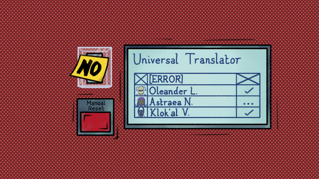 Translation task from Our Captain Is Dead!