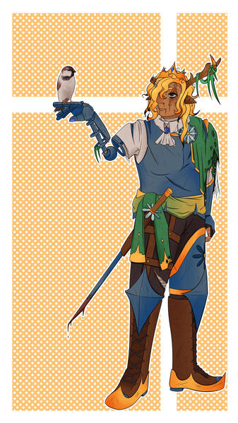 Character created with the theme of Peace in War